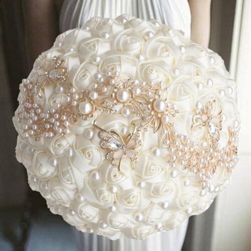 1PCs /lot Cream wedding Bouquet For Wedding Party