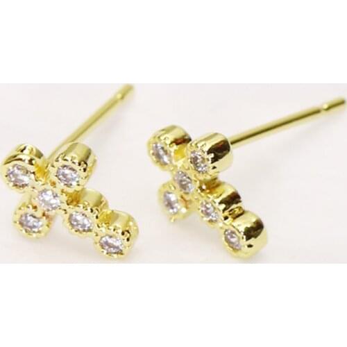 10 pairs Stud earrings Cross shape Fashion zirconia earrings fashion stud earrings for women jewelry 8228