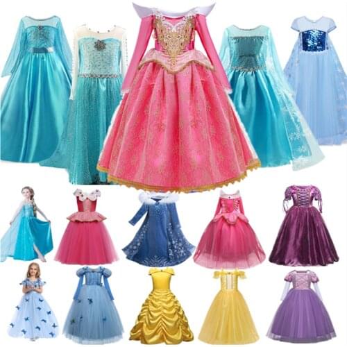 4 7 8 9 10 Years Girls Dress Children Halloween Girls Costume Princess Cosplay Party Christmas Vestido Infantil