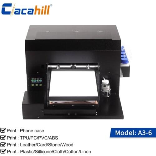 6-color A3 flatbed printer DTG for high-speed printing of colorful patterns on cotton T-shirts/jeans/gloves/canvas bags/pillows