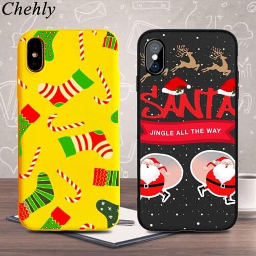 Christmas doodle New Phone Case for IPhone 6s 7 8 11 Plus Pro X XS MAX XR Funny Cases Soft Silicone Fitted TPU Cover Accessories
