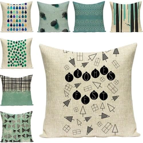 Plaid Cushion Cover Geometric Print Decorative Pillow Case Art Car Seat Accessories Sofa Throw Pillow Case Home Decor 45x45cm