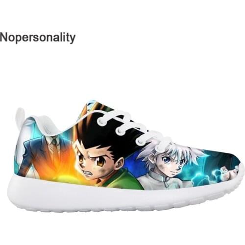 Nopersonality Kids Shoes for Boys Breathable Hunter X Hunter Killua Zoldyck Cartoon Children Sneakers Running Tenis Infantil
