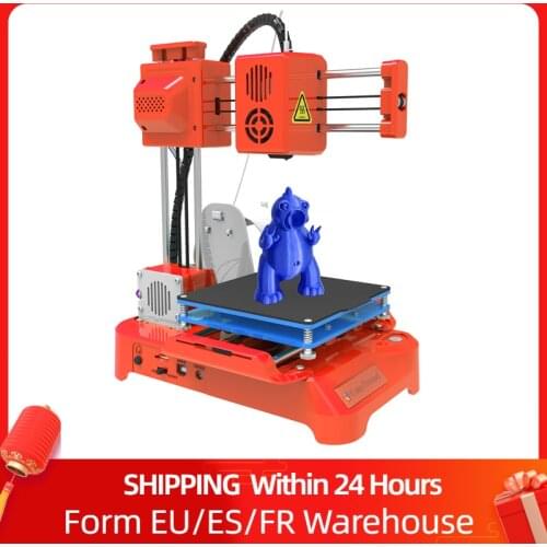 EasyThreed Mini Desktop Children 3D Printer 100*100*100mm Print High Precision Mute Printing with TF Card PLA Sample Filament
