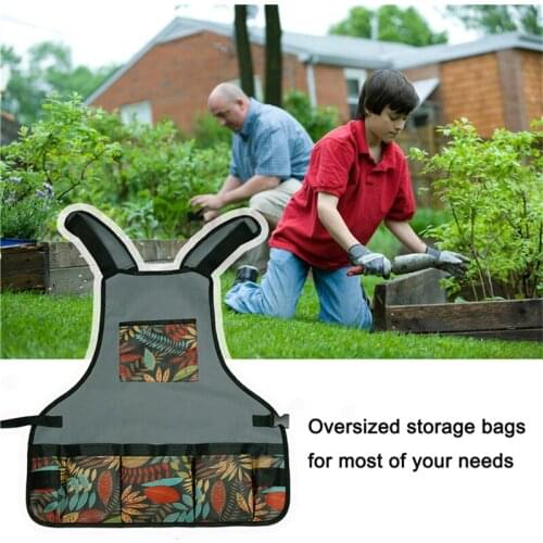 Фартук для мастер Outdoor Barbecue Picnic Apron Multifunctional Multi-pockets Seasoning Holder Waterproof Oxford Cloth Gardening