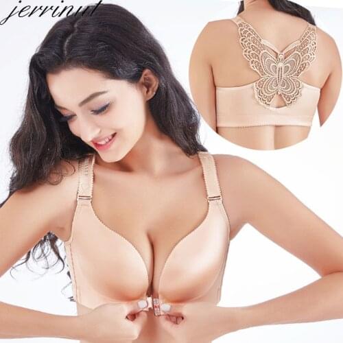 Jerrinut Plus Size Bras For Women Push Up Front Closure Seamless Bra Plus Size Bra Large Size Jerrinut Plus Size Bras For Women