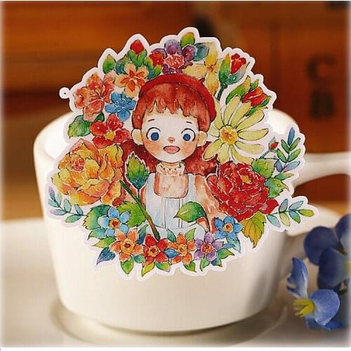 14pcs Creative Cute Self-made Forest girl / Meng love / children dream Romance 2 Scrapbooking Stickers /Decorative Sticker /DIY