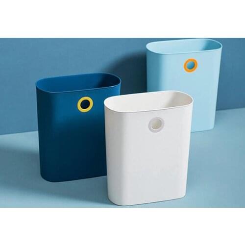 Kitchen Cabinet Door Hanging Trash Can Sorting Plastic Houshold Debris Barrel Without Cover Square Hanging Storage Bucket