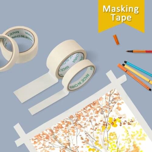 20/40mm 20m Long Masking Tape Beige Color Car Spraying Single Side Adhesive Tape for Car House Oil Painting Sketch Wholesale