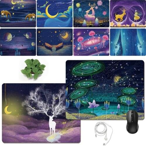 Mouse Pad Game Gamer Mouse Pad Print Pattern PU Leather Mouse Pad Waterproof Soft Mouse-pad Suitable for Office Laptop