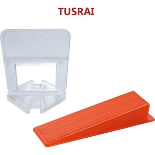 Tile Levelling Wedges Clips Kit 200pcs 1.5mm 1/16" Wall Floor Lippage Leveling system Tiling Installation Laying Tools TUSRAI