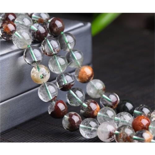 Natural Chorite Crystals 6-12mm round Gemstone beads for 925 sterling silver Jewelry Making Necklace Bracelet 15inch ICNWAY