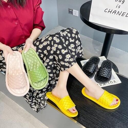 2021 New Women Summer Slippers Indoor Home Slides House Bathroom Non Slip Soft Cool Ytmtloy Zapatillas Casa Mujer Sapato Feminin