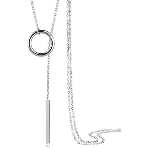 Sweater Chain Necklace Circle Strip Long Necklace For Women Gift 80cm Necklace collares Choker S-N51