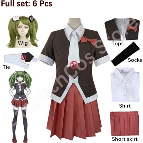 Danganronpa3 Monaka Cosplay The End of Hopes Peak Academy - Side: Future Monaka Cosplay Wigs Accessories Schoolgirl School Suit