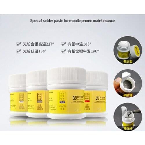 Amaoe Solder paste/mobile phone repair/lead/lead-free/silver/high temperature/medium temperature/low temperature/tin paste