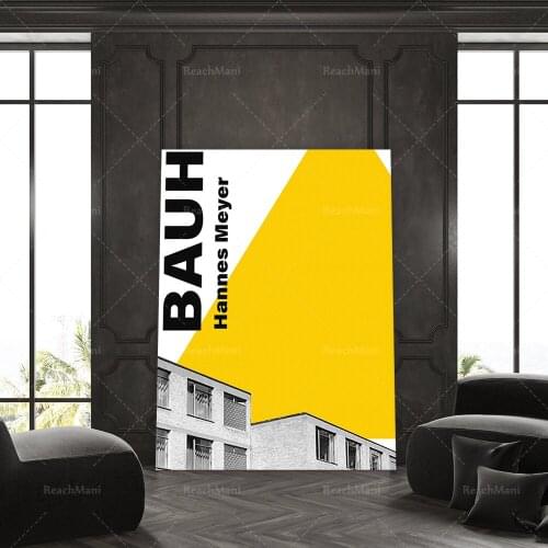 Bauhaus Poster, Exhibition Bauhaus wall art, bauhaus exhibition poster, German style of architecture Walter Gropius