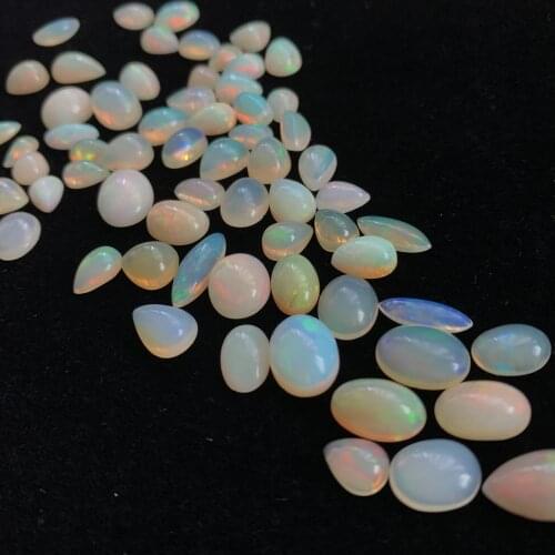 Natural opal Ring surface smooth-surface mean size 7mm