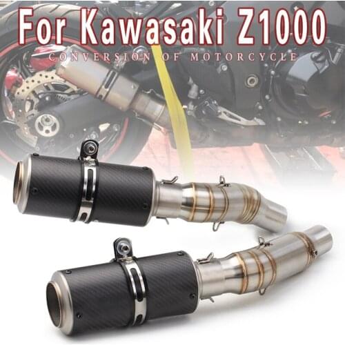 Applicable to Kawasaki Z1000 z1000sx 2010-2020 motorcycle carbon fiber exhaust connection intermediate pipe 51mm