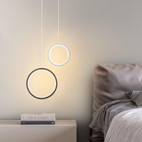 Nordic led ring light Pendant lights simple Bedroom Chandelier Kitchen fixture deco indoor lighting Modern pendant ceiling lamps
