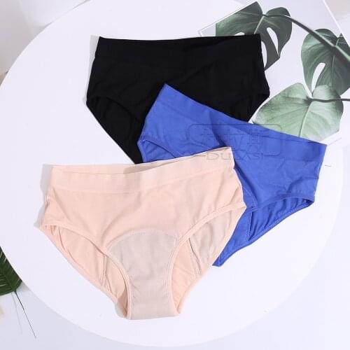 Menstrual Panties Leak Proof Bamboo Peirod Underwear for Women Absortent Undies Incontinence 4 Layer DULASI Dropshipping