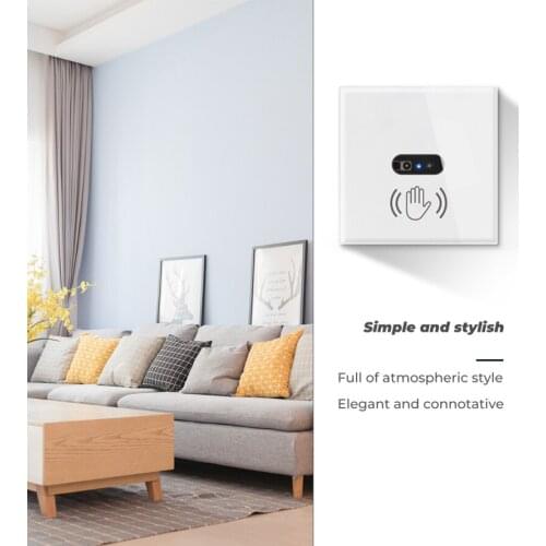 1pcs Smart Wall Light Infrared Sensor Switches No Need To Touch Glass Screen Panel On Off US 110V 220V 10A Electrical Power