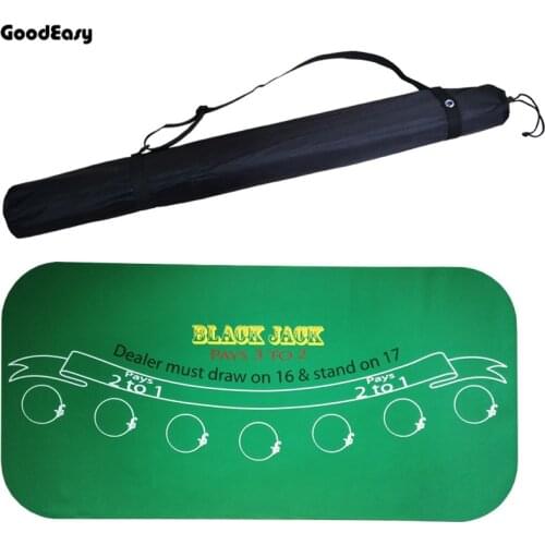 High Quality 180*90Cm Suede Rubber Black Jack 21Points Baccarat Casino Texas Poker Tablecloth Green Table Mat Board Game Cloth