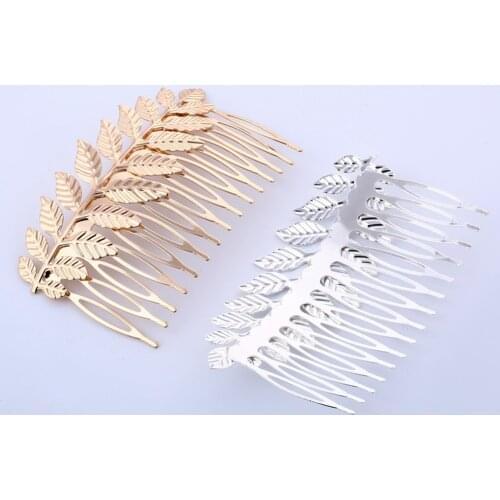 1PCS Luxury Flower Hair Clip Hair Combs Headdress Prom Bridal Wedding Hair Accessories Gold Leaves Hair Jewelry Hair Pins