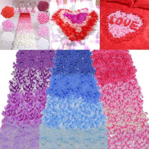 1000Piece/lot 5*5cm Artificial Rose Petals Romantic Silk Rose Petals For Baby Shower Wedding Sprinkle Flower Decoration