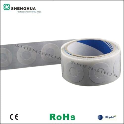 1000pcs/pack Anti Theft RFID Smart UHF Passive RFID Disc Label Tag Alien h3 For Library Self Service and Security