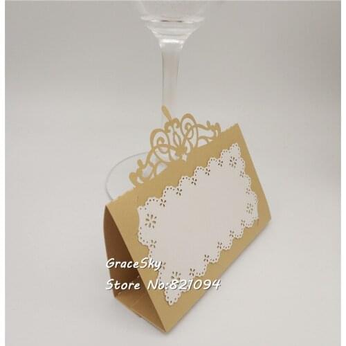 50pcs hollow out Crown Table Name Cards Place Number Seat Cards Wedding Invitation Card Party Table Decoration Marriage favors