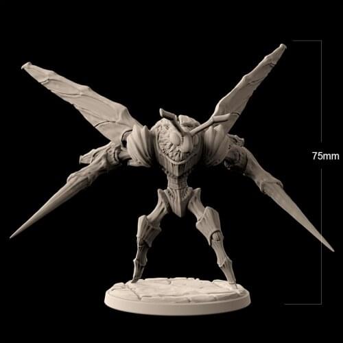 75mm Resin Model Bee Man Warrior Figure Unpainted DW-024