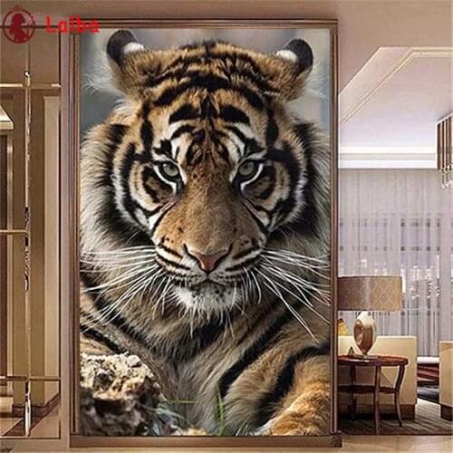 Diamond Embroidery Large size animal art, tiger Picture Diamond Painting Full Square round drill Mosaic Cross Stitch Wall Art
