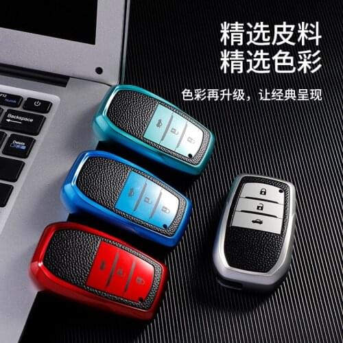 Car Key Case Cover For Toyota Rav4 Auris Avensis Prius Aygo Camry Corolla Land Cruiser 200 Meadow Crown Car Key Box Accessories