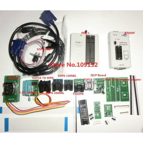 Free shipping RT809F with 12adapters +PEB-1 +PEB-1 Expansion board