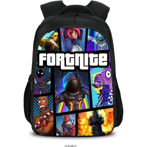 Children Game FORTNITE Backpack Kids Cute Cartoon Kindergarten Schoolbag Boys Girls Laptop Bags Preschool Students Gift