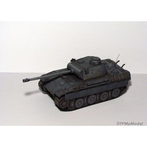 DIYMyModeI German Panther D medium tank DIY Handcraft Paper Model KIT Handmade Toy Puzzles Gift Movie props RU(Origin)