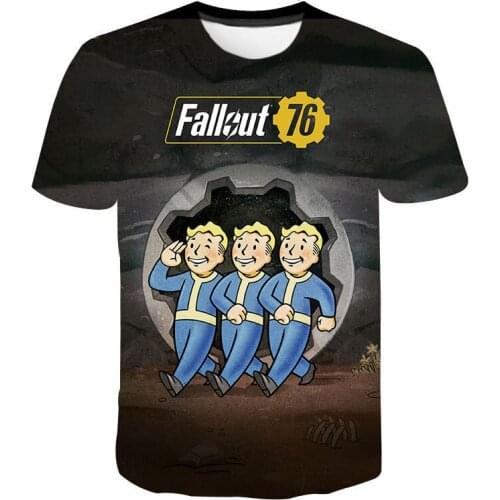 Game Fallout 76 4 3D Printed T-Shirt Men Women Fashion Streetwear O-Neck Oversized T Shirt Kids Boy Girl Tees Tops Unisex Tshirt