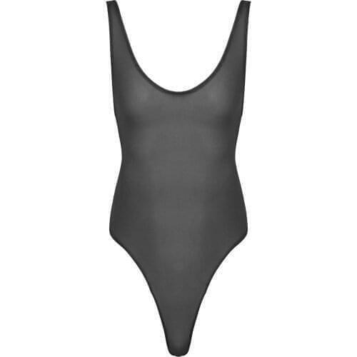 Men Sleeveless High Cut See Through Hot Sexy Bodysuits Lingerie Ultra-thin Sheer Erotic Gay Underwear Transparent Catsuit Romper