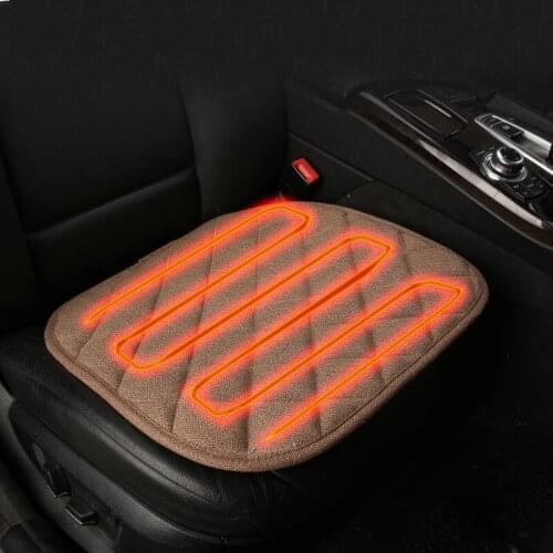 Small Square Heating Pad 30 Seconds Fast Heat Hemp fiber Anti-Slip Anti-Mobile Car Seat Cover Cushion Heating Mats