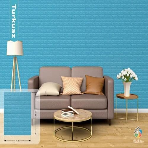 Colorful Home Wallpaper Self-Adhesive Turquoise 70*77