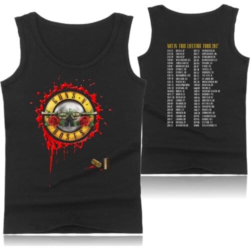GUNS N ROSES Mens Tank Tops Shirt Hip hop GYM Vest Not In This Lifetime Print Bodybuilding Tank Top Men Singlet Fitness Clothing