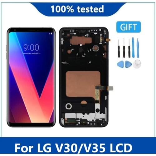 Original For LG V30 V35 H930 H930DS H931 H932 H933 VS996 US998 LS998U LCD Display Touch Screen Digitizer Assembly With Frame