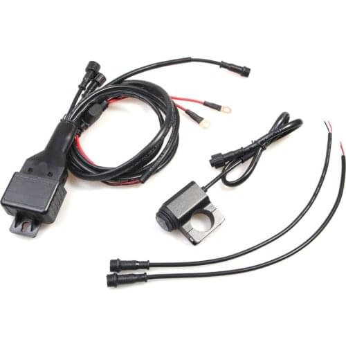 Relay Handlebar rocker On Off On switch wire harness for high low beam fog light auto car led work light motorcycle headlight