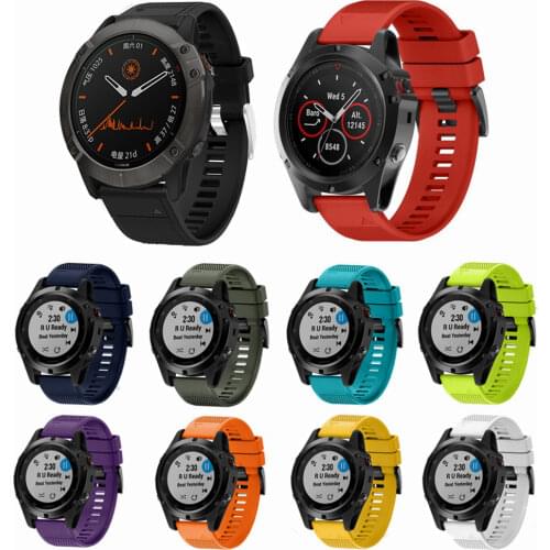 For Garmin fenix6 6s 6x pro Solar Smart Watch Strap Silicone Band For Garmin Fenix 5X 5 5S Forerunner935 945 Quick Release Strap
