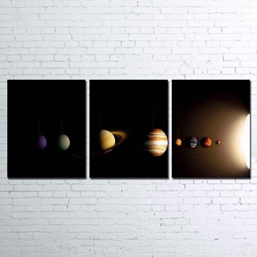 Solar-System-2 3 PIECE CANVAS FOR LIVING ROOM