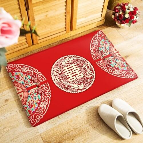 Wedding Home Decoration 6mm 3D Carpets Rug Door Mat Wedding Set Creative Non-slip Floor Mat For Kitchen 50x80cm