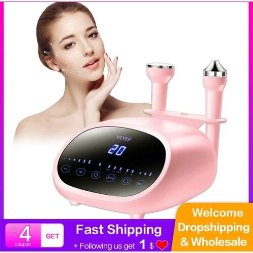 Facial Ultrasonic Beauty Machine Skin Care Tools High Frequency Ultrasound Vibration Massage Massager Face Lift Skin Tightening