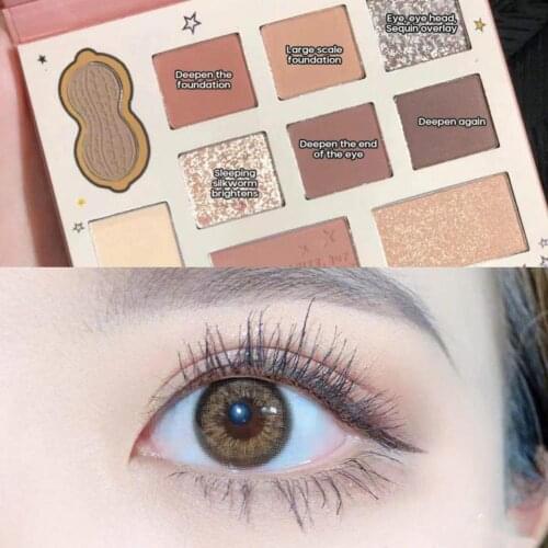 10-color Squirrel Animal Glitter Pigment Shadow Pallete Makeup Sequin the Matte Eyeshadow Texture Matte Palette Shimmer Pea Q4O8