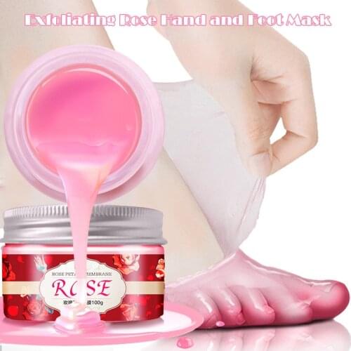 100g Rose Nail Paraffin Wax Moisturizes Softens Exfoliation Removal Moisturizing Whitening Rose Wax MH88